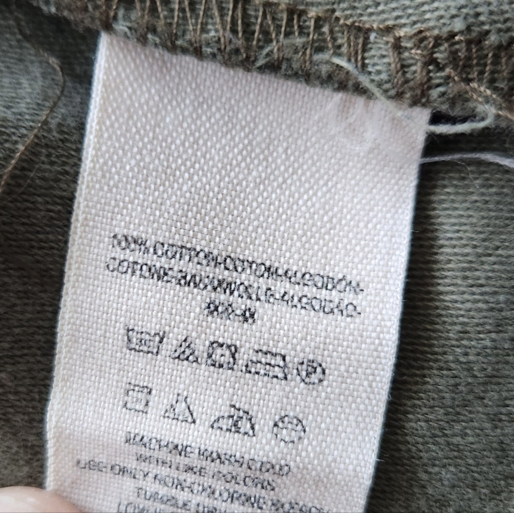 Free People Not Your Brothers Surplus Jacket Pockets Drawstring Waist Olive Sz M - Picture 11 of 12